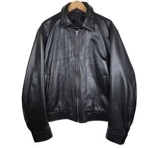 Jose Luis Soft Leather Black Jacket Full Zip Men Size 48 Made in USA